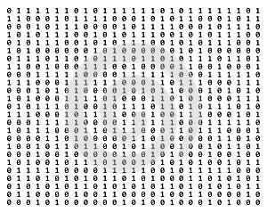 0 1 code isolated on white background texture abstract pattern d