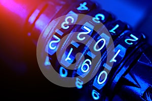 Code lock close up view