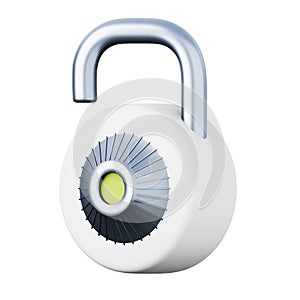 Code lock open high quality 3D render illustration. Security app password access concept icon.
