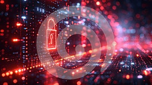 Code matrix under digital lock security.