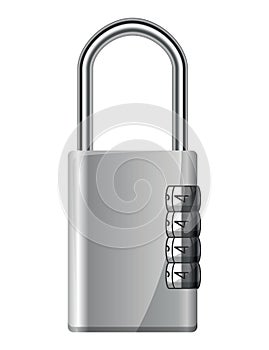 Code padlock. Lock with combination password code. Privacy number password entry. Safeguard and protection concept