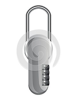 Code padlock. Lock with combination password code. Privacy number password entry. Safeguard and protection concept