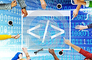 Code Programing Binary Html Information Computer Concept