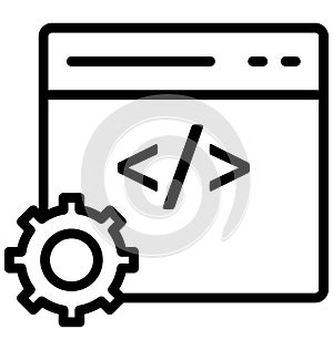 Code quality, developing Isolated Vector Icon That can be very easily edit or modified. Code quality, developing Isolated Vector