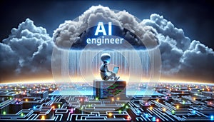 Code Rainmaker 3D AI Engineer on Digital Cloud Programming Rain Patterns of AI Code