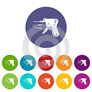 Code reader icons set vector color