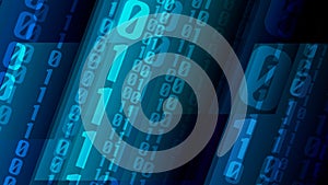 Code rectangles representing binary numbers in technology background for cyber security and machine learning in digital