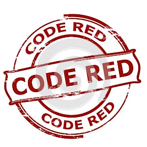 Round stamp Code red