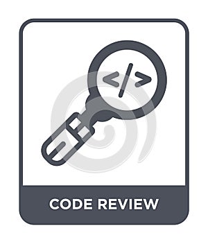 code review icon in trendy design style. code review icon isolated on white background. code review vector icon simple and modern