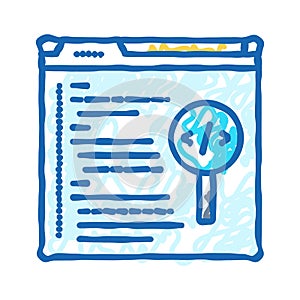 code review software icon doodle illustration