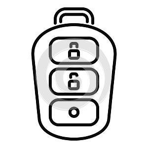 Code smart key icon outline vector. Control security