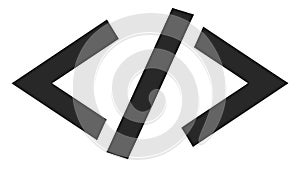Code tag icon for programming and web development vector, vector design Generative AI