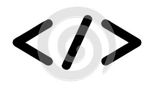 Code Tags Icon Vector for Development Programming Web Design, vector design Generative AI