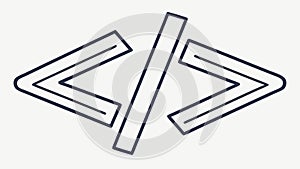 Code tags, symbolizing web development and programming, vector design Generative AI