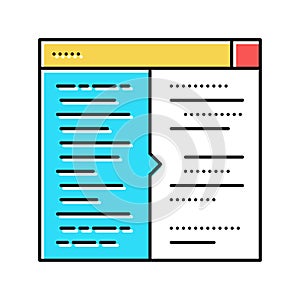code testing color icon vector illustration