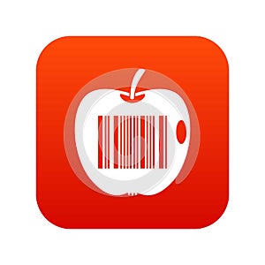 Code to represent product identification icon digital red