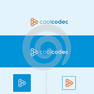 Codec vector logo. Video logo. Media logo