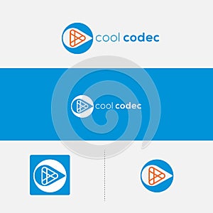 Codec vector logo. Video logo. Media logo
