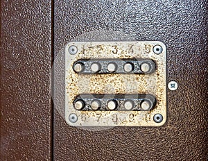 Coded front door lock with numbers