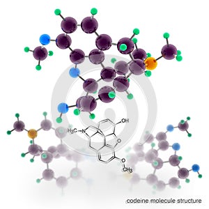 Codeine molecule structure