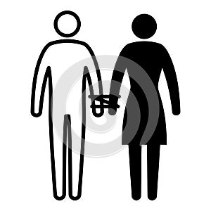 Codependency and relationship addiction icon