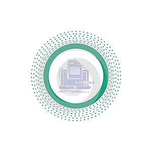 Coder, coding, computer, list, paper Glyph Icon. Vector isolated illustration