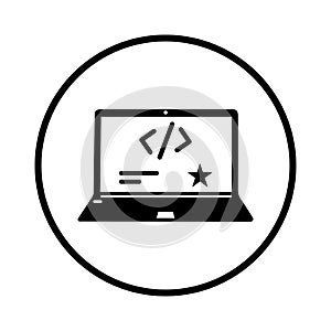 Coder, Custom Coding icon / black color