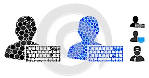 Coder Mosaic Icon of Round Dots
