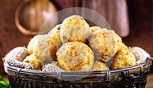 Codfish cakes, codfish cakes, fish meat pastries, Brazilian cod bunuelos, typical of Easter