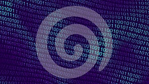 Coding background concept for online security. Computer technology futuristic digital network blue background with