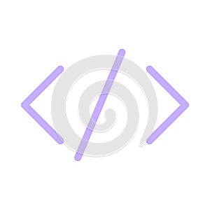 Coding color line icon