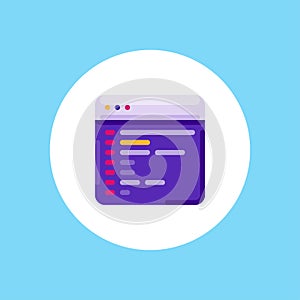 Coding vector icon sign symbol