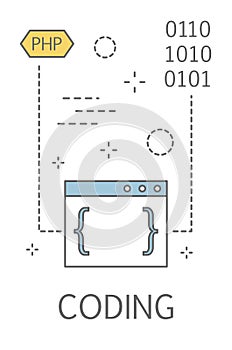 Coding concept illustration. Programming and web design