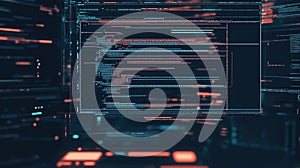 Coding data lines processing on screen interface