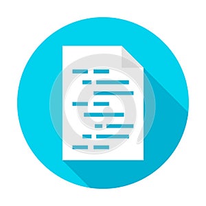 Coding Document Circle Icon