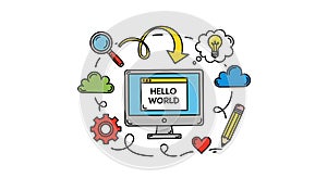 Coding Ecosystem Illustration