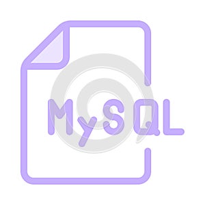Coding file color line icon