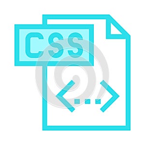 Coding file color line icon