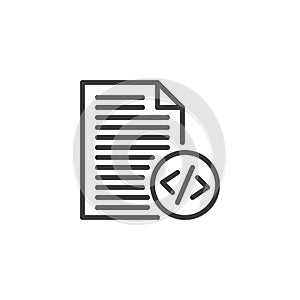 Coding file outline icon