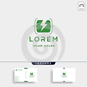 coding flash logo design vector simple symbol icon