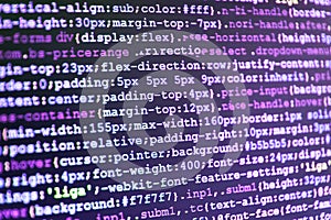 Coding hacker concept. Abstract source code background. Abstract IT technology background.