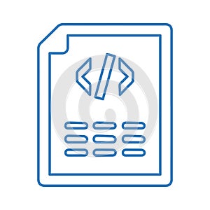 Coding, html code line icon