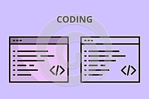 Code Editor Icon: Programming Interface