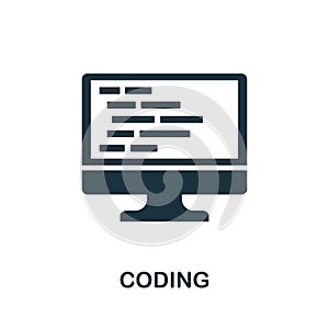 Coding icon. Creative element design from programmer icons collection. Pixel perfect Coding icon for web design, apps
