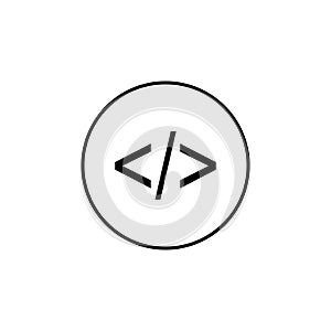 coding icon. Element of online and web for mobile concept and web apps icon. Thin line icon for website design and development,