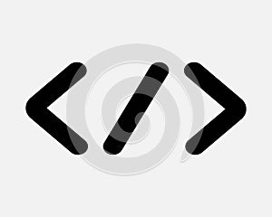 Coding Icon IT Information Technology Code Programming Digital Web Network Sign Computer Website Software Development