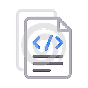 Coding vector color line icon