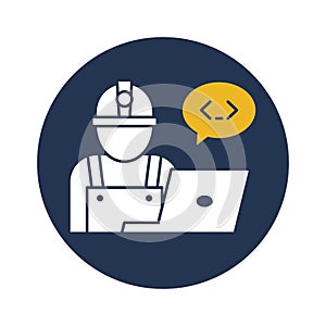 Coding Isolated Vector icon Which can easily modify or edit
