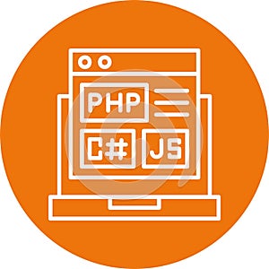 Coding Language Vector Icon Design Symbol