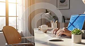 Coding on Laptop, Remote Work, Programming, Home Office